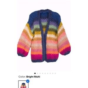 Crochet Anna & Ava Cardigan Waist length, NWT, Large Cottege Core Artsy Boho